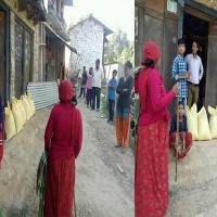 नेकपाद्वारा राहत बितरण